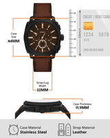 Fossil Machine Leather Watch for Men FS6101