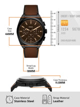 Fossil Everett Leather Watch for Men FS6108