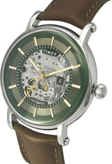 Timex E Class Green Skeleton Automatic Men Watch TWEG16717