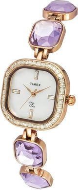 Timex Fria Women Off White Square Analog Watch TWEL17104