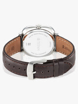 Titan Neo Curve Blue Dial Brown Leather Watch for Men NS1885SL03