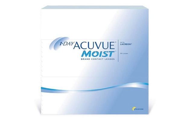 Johnson & Johnson Contact Lenses 1-Day Acuvue Moist (90 Lenses Box)